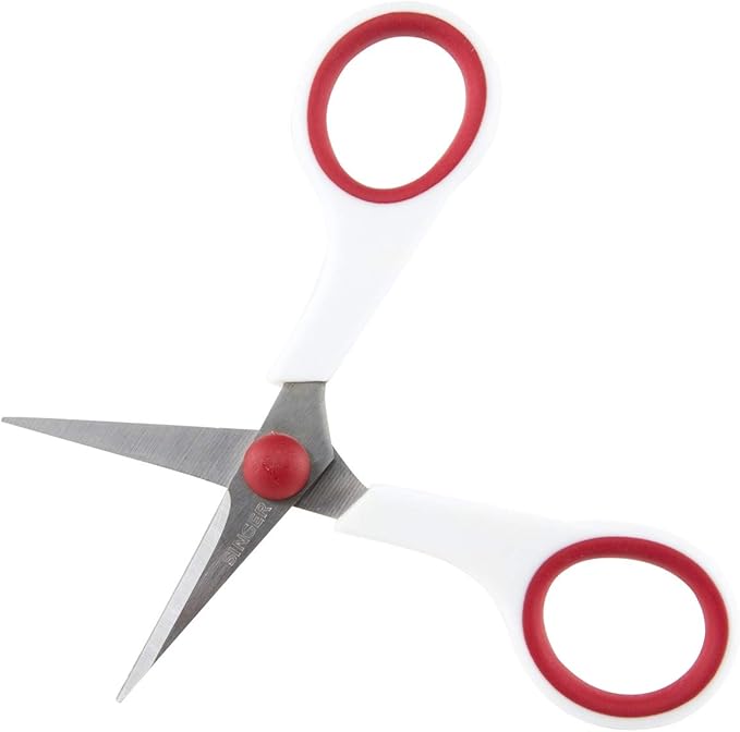 Singer 3404 Scissors, Red & White (1-Pack)