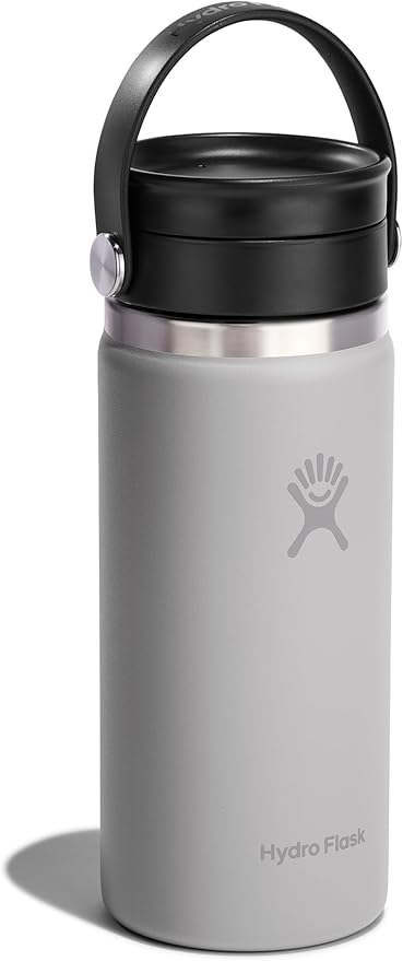 Hydro Flask Flex Sip Coffee Tumbler – Insulated Stainless Steel, Non Spill, Leak Proof Travel Coffee Cup 16 Oz Birch Gray