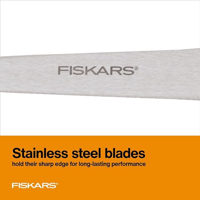 Fiskars All Purpose Scissors, High Performance Cutting, Stainless Steel Blades, Ergonomic and Comfort Handles, Perfect for Arts and Crafts and the Office, Scissors for Office