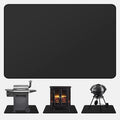 FLASLD Under Grill Mat, 36 X 48 inches Fireproof and Waterproof Pad for Outdoor Charcoal Grills, Gas Grills, Oil Fryers and Smokers, Black Protective Deck and Patio Mat