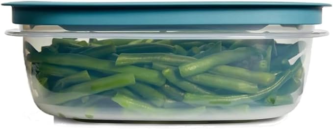 Rubber maid Storage Containers, Easy Find Lids, Teal, 9-cup, Flex & Seal, Leak Proof Lids, Food Storage Set, Clear Meal Prep Flex Containers, 3 Piece Set, Assortment