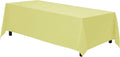 Gee Di Moda Rectangle Tablecloth - 90 x 156 Inch Yellow Table Cloth for 8 Foot Table with Floor-Length Drop - Heavy Duty Washable Fabric - 8 Ft Buffet Table, Holiday Party, Wedding & Baby Shower