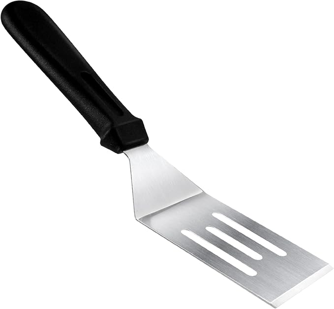 Metal Spatulas for kitchen Use, Pieces Professional Serving Spatula with Heat Resistant Handle, 9.8 Inch Stainless Steel Spatula Ideal for Pancakes, Eggs, Griddle Scraper, BBQ or Desserts