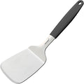 Stainless Steel Spatula, Large Metal Spatula for Kitchen and Grilling, Heavy Duty Turner for Cast Iron Skillet with Silicone Handle, Cooking and Flipping Steak, Pancake, Burger, 4.6 x 3.7 In