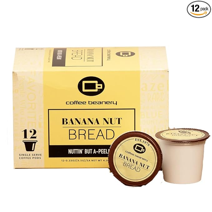 Banana Nut Bread Coffee Pods by Coffee Beanery | 12ct Medium Roast Arbica Coffee