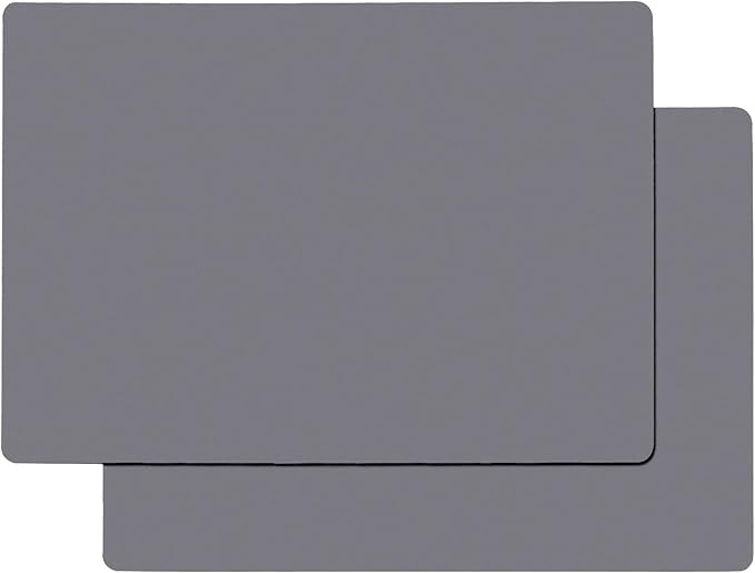 Gartful Extra Large Silicone Mats for Countertop, 28" by 20" Multipurpose Mat, Counter Table Protector, Desk Saver Pad, Placemat Nonstick Nonskid Heat-Resistant Pad, Dark Gray, 2PCS