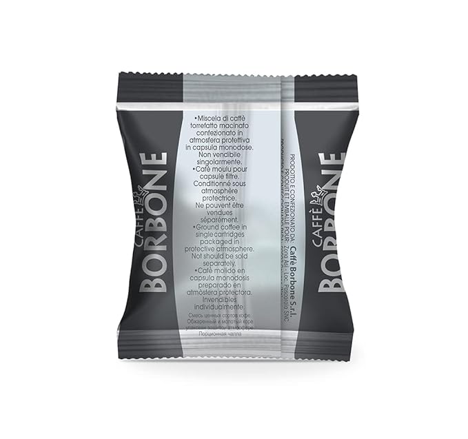 Caffè Borbone Black Blend Nespresso Compatible Espresso Coffee Pods, 100 Count Espresso Pods