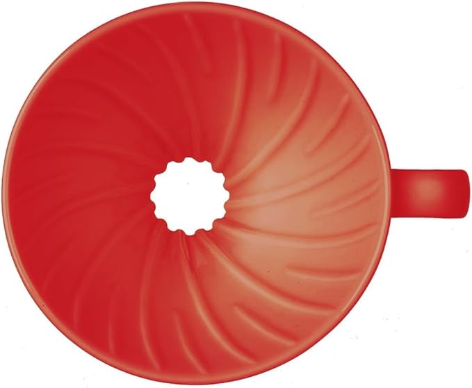Hario V60 Ceramic Coffee Dripper, Size 01, Red