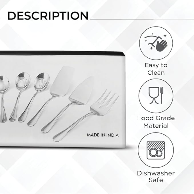 Avador® Premium Set of 8 Stainless Steel Hostess Serving Unitensil Tool Set for Weddings | Buffer | Party | Kitchen | Restaurants