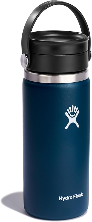 Hydro Flask Wide Mouth with Flex Sip Lid - Insulated Water Bottle Travel Cup Coffee Mug Tumbler 16 Oz