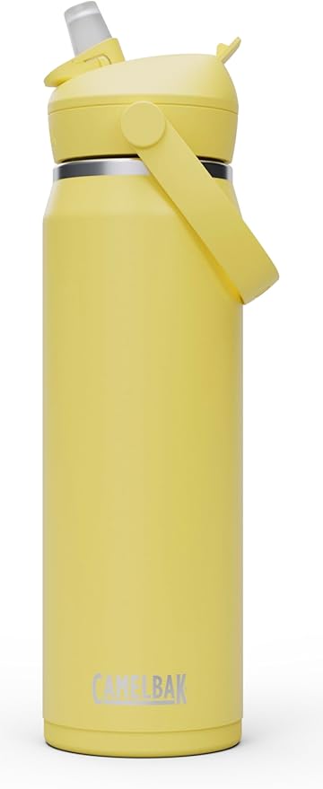 CamelBak Thrive Flip Straw Insulated Stainless Steel Water Bottle Yellow Bloom, 25oz