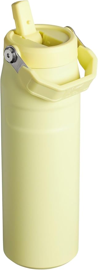 STANLEY IceFlow Flip Straw 2.0 Water Bottle 24 OZ | Built-In Straw with Larger Opening | Lightweight & Leak-Resistant | Insulated Stainless Steel | BPA-Free | Pomelo