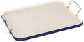 17.7" x 13" Griddle Pan for Gas Grill and Ovens, Stainless Steel Handles, Non Stick Ceramic Griddle Pan Griddle Skillet, PTFE Free PFOA Free, Blue