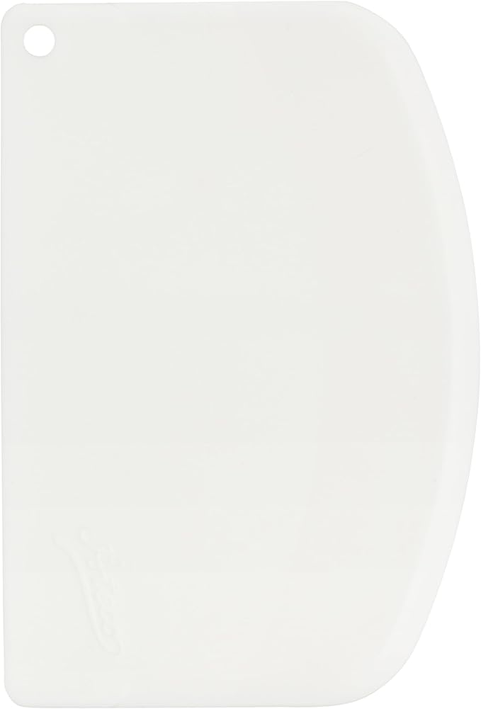 Ateco 1303 Bowl Scraper Set, Flexible Food-safe Plastic, White, 6-Pieces