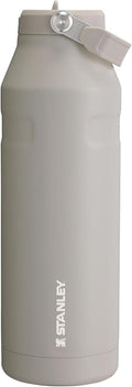STANLEY IceFlow Flip Straw 2.0 Water Bottle 50 OZ | Built-In Straw with Larger Opening | Lightweight & Leak-Resistant | Insulated Stainless Steel | BPA-Free | Ash