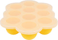 WeeSprout Silicone Freezer Tray with Clip on Lid Perfect Food Storage Container for Homemade Baby Food, Vegetable, Fruit Purees, and Breast Milk (Bright Yellow, Ten 1.5 Ounce Sections)