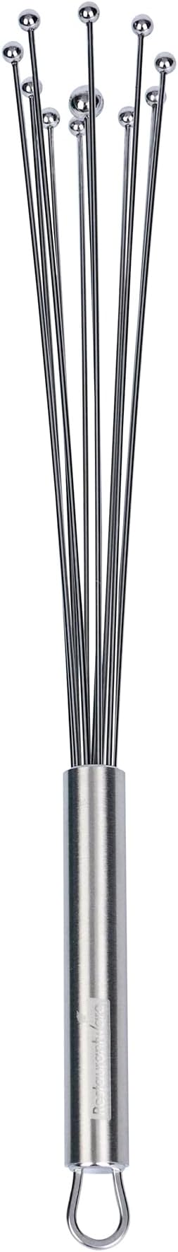 Restaurantware-German Standard 12.6 Inch Ball Whisks, 6 Dishwashable Kitchen Whisks - Ergonomic Handle, Durable, Stainless Steel Manual Egg Beater, Suitable For Whisking, Stirring, Mixing, Beating