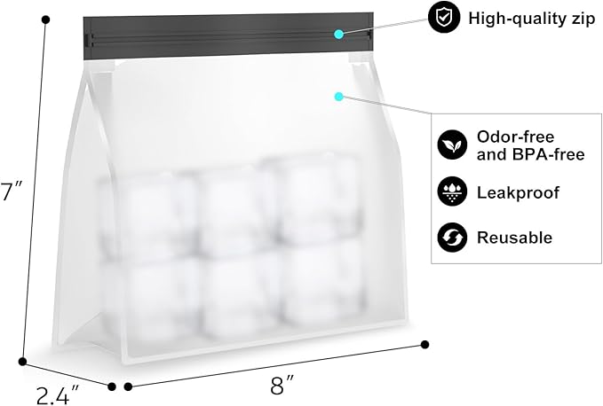 Samuelworld Large Silicone Ice Cube Tray Molds, Big 2 Inch Cubes 3 Pack- Food Grade, Flexible, 8 Cavity Easy Release Slow Melting Ice for Whiskey, Cocktails, Gifts & Christmas - Black (Ice Bag)