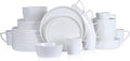 Stone Lain Madeline Formal Bone China Dinnerware Set 32 Piece Service for 8, White