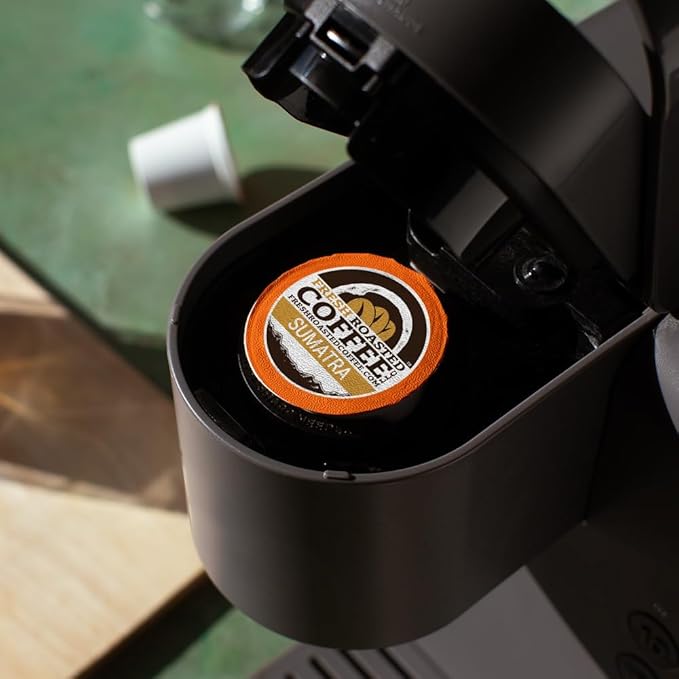 Fresh Roasted Coffee, Sumatra Mandheling |100% Single Origin | Medium Roast, 72 Pods for K Cup Brewers