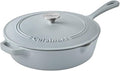 Cuisinart 12-Inch Cast Iron Chicken Fryer with Lid, 4.5 Quart Capacity, Porcelain Enameled Interior, Oven Safe, Induction Compatible, Matte Grey