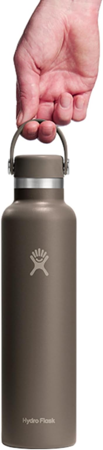 HYDRO FLASK Water Bottle - Insulated Stainless Steel - Non Spill, Leakproof in 24 Oz Sandpiper