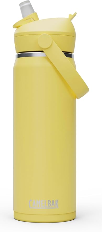 CamelBak Thrive Flip Straw Insulated Stainless Steel Water Bottle Yellow Bloom, 20oz