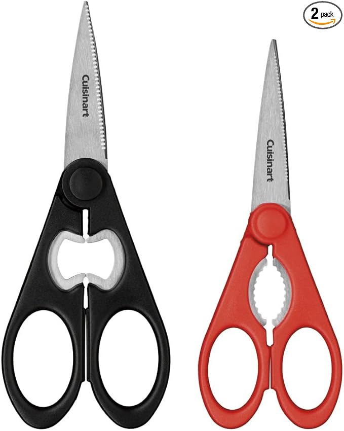Cuisinart C77-2PSHR8B7R Classic Shears 2-Piece Set, 8" Black and 7" Red