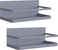 Magnetic Spice Rack Organizer Single Tier Refrigerator Spice Storage Shelf, Easy to Install The Side of The Refrigerator Can Hold spices (Gray 2)