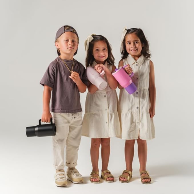 HydroJug Kids - 20 oz Insulated Kids Water Bottle with Flip Straw & Handle | Leak-Proof & Durable | Perfect for School, Sports, Lunch, Travel & Camp, Salmon