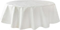 Benson Mills Deluxe Heavy Duty Vinyl Table Pad, Premium Table Protector, Waterproof with Flannel Backing, Quilted Design and Customizable (Off-White, 70" Round)