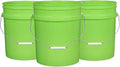House Naturals 5 Gallon Premium HPDE Plastic Bucket - Made in USA Food Grade Storage Container, BPA Free All Purpose Pail (3, Lime)