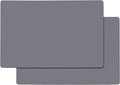 Silicone Mats for Kitchen Counter, Thicker 0.06", 25 x 17 inches Multipurpose Table Mat, Silicone Pad Desk Work Mat, Nonstick Nonskid Heat-Resistant Pad, Placemat, Dark Gray, 2PCS