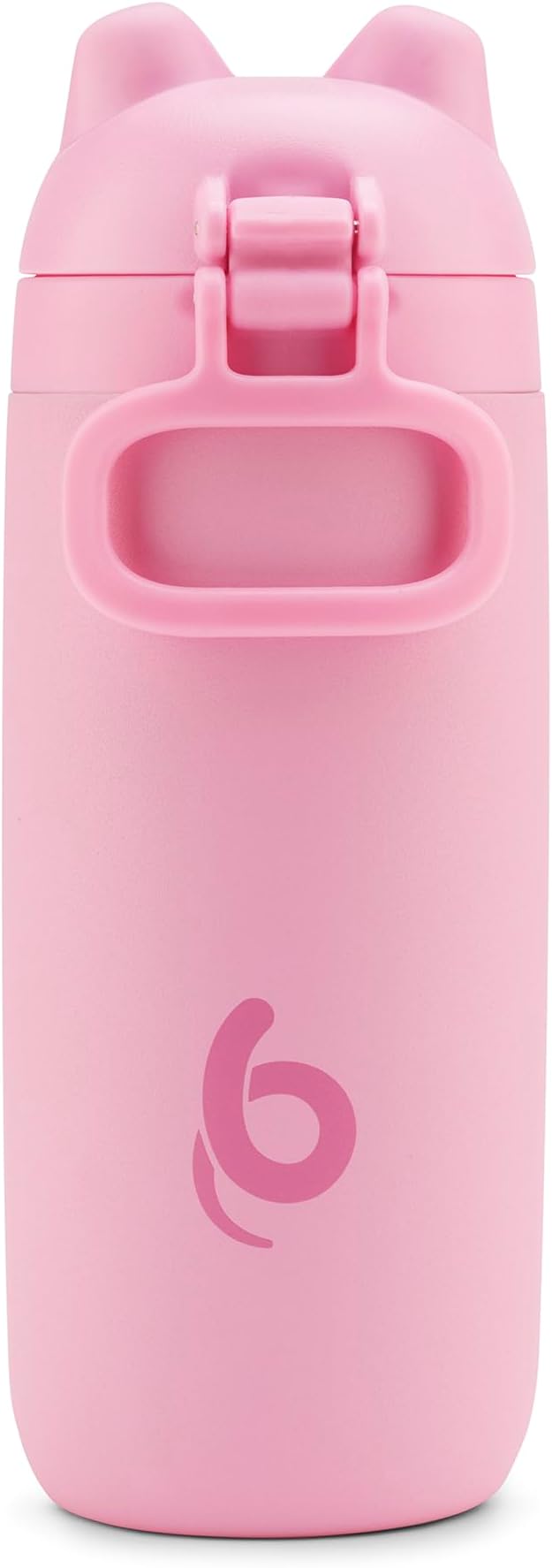 Ello Ellies 12oz Vacuum Insulated Stainless Steel Kids Water Bottle with Straw and Built-in Carrying Handle and Leak-Proof Locking Lid for School Backpack, Lunchbox and Outdoor Sports, Pig