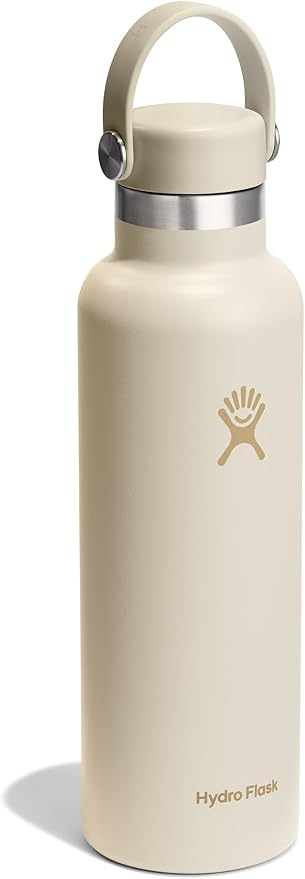 HYDRO FLASK Water Bottle - Insulated Stainless Steel - Non Spill, Leakproof in 21 Oz Coconut Cream