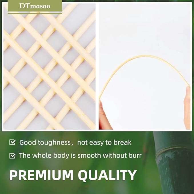 200PCS 6 inch Bamboo Skewers for wooden sticks， BBQ，Appetiser，Fruit，Cocktail，Kabob，Chocolate Fountain，Grilling，Kitchen，crafting and Party. Φ=3mm, More Size Choices 6"/8"/10"/12"/36"