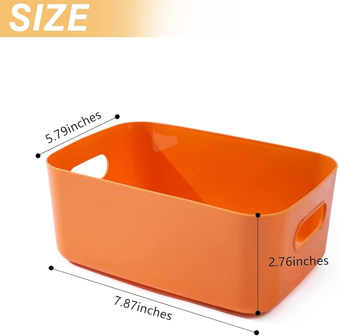 OWill 7 Pcs 2.1 L Plastic Storage B-ins and Baskets for Efficient Home Classroom Organization Small Containers in Multicolour for Kitchen, Cupboard box, and Bathroom Organizer on Shelves and Tubs