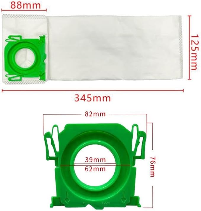 8-PACK 6695AM Vacuum Cleaner Bags for Sebo K X/C/370 Sebo X Series Extra Pet XP2 XP3 AIRBELT K Series Replacement Vacuum Filter Bags