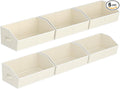 Storage Bins for Shelves - Large Trapezoid Closet Shelf Organizer, Fabric Organization Bins with Handles, Storage Baskets for Clothes, Towel, Purse, 6 Pack, Beige