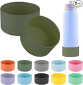 2 PCS Silicone Bottom for Ello Pop 32 OZ Water Bottle, Water Boot for Ello Pop,Avoid Scratches and Noise (Military Green, 22oz)