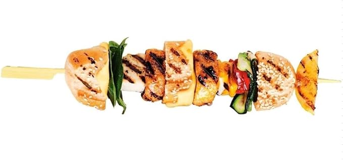 Gmark Bamboo Paddle Skewers 12" 100pc/Bag, Kabob Skewers, BBQ Skewers for Outdoor Grilling GM1075