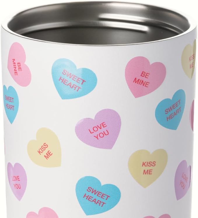 Simple Modern Valentine's Day Trek Pivot | 30oz Flip Straw Tumbler with Handle | Gifts for Her | Water Bottle & Boot | Interchangeable Straw & Chug Lids | Stainless Steel Jug | Word Hearts