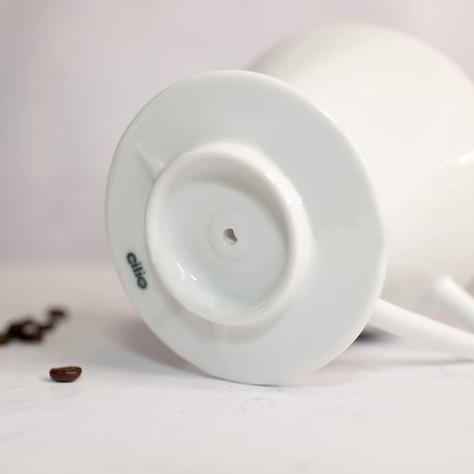 Cilio Porcelain Coffee Filter/Holder Pour-Over, 2/Small, White
