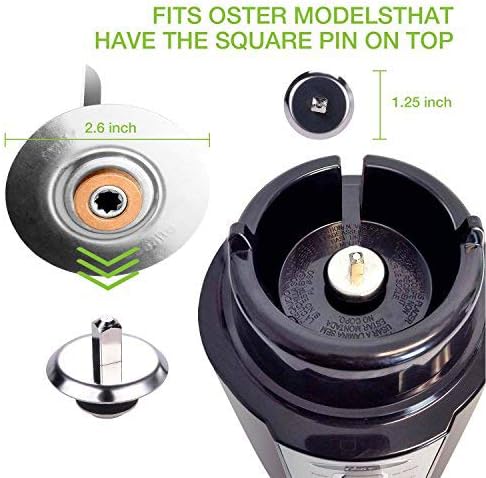 6 Piece Round Blender Glass Jar Replacement Kit for Oster Blender, 1.3 Liter - 5.6 Cup