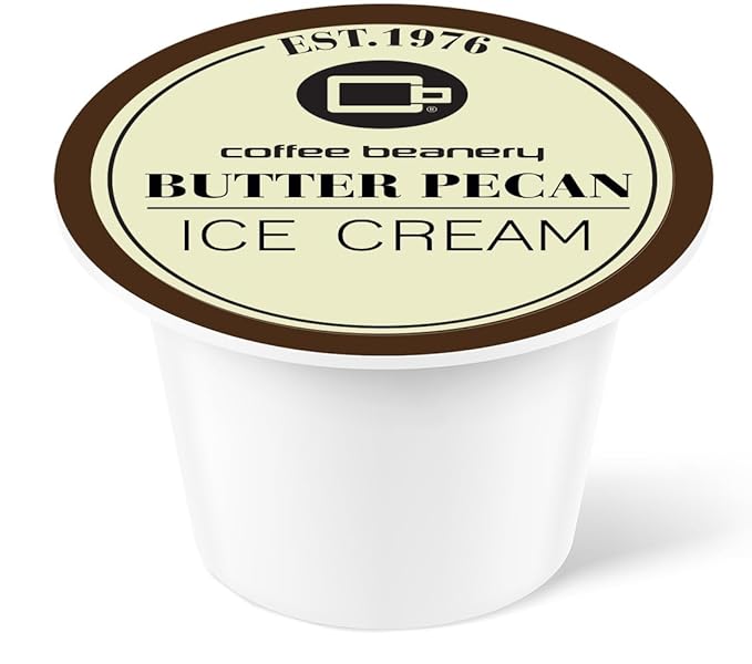 Butter Pecan Ice Cream Coffee Pods by Coffee Beanery | Bulk 48ct Gourmet Coffee Pods - Medium Roast 100% Arabica