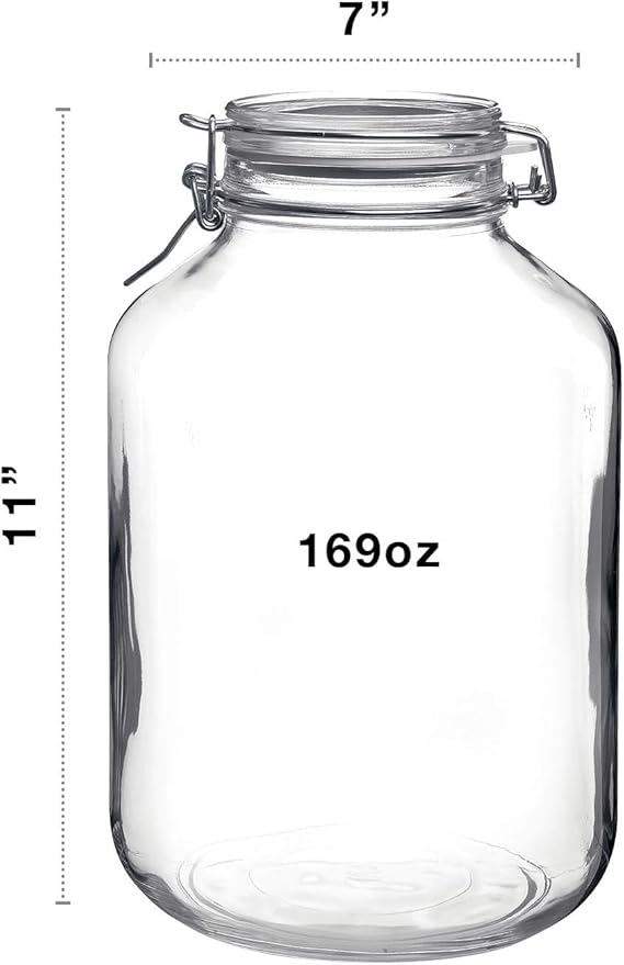 Bormioli Rocco Fido Clear Jar, 169 Oz.