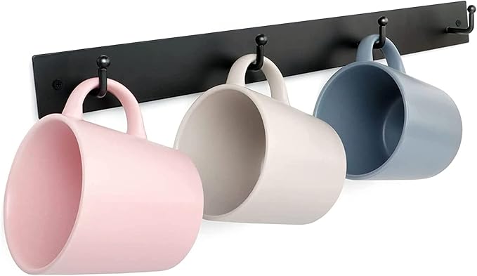 HULISEN Coffee Mug Holder Wall Mounted with 12 Hooks (Regular - Additional Mug Rack)