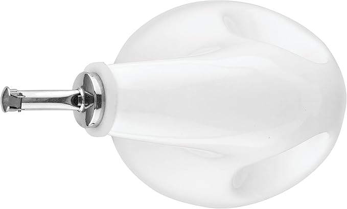 Rachael Ray Ceramic EVOO Oil and Vinegar Dispensing Bottle with Spout, 24 Ounce, White