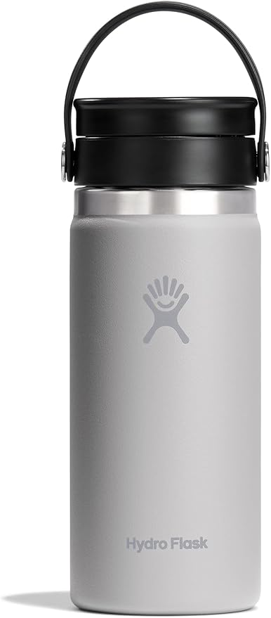 Hydro Flask Flex Sip Coffee Tumbler – Insulated Stainless Steel, Non Spill, Leak Proof Travel Coffee Cup 16 Oz Birch Gray