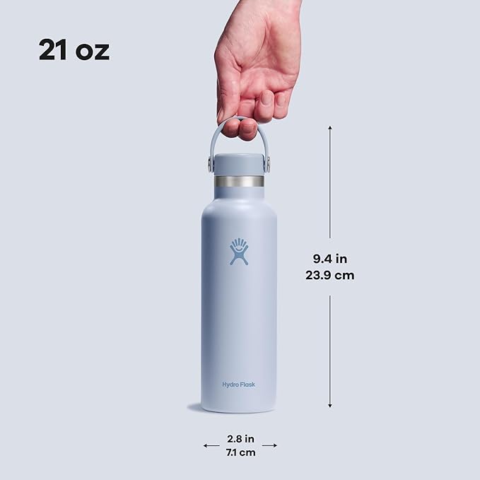 Hydro Flask Water Bottle - Insulated Stainless Steel - Non Spill, Leakproof in 21 Oz Surf Blue